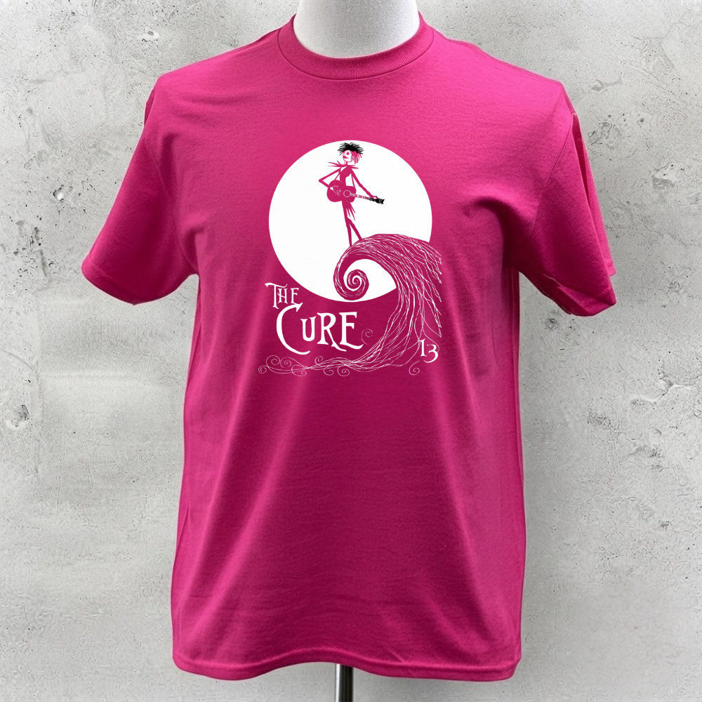 The Cure 13 Nightmare Before Christmas Gothic Rock Band Vintage Pink T-Shirt